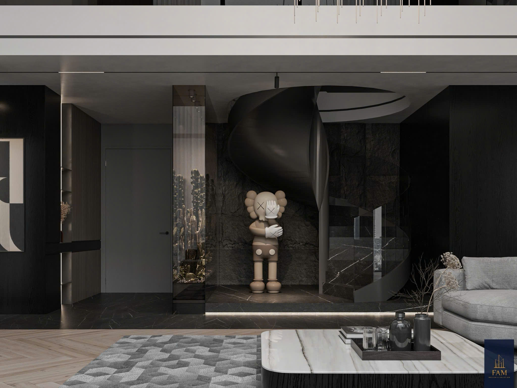 nội thất chung cư Sky Villa Diamond Crown