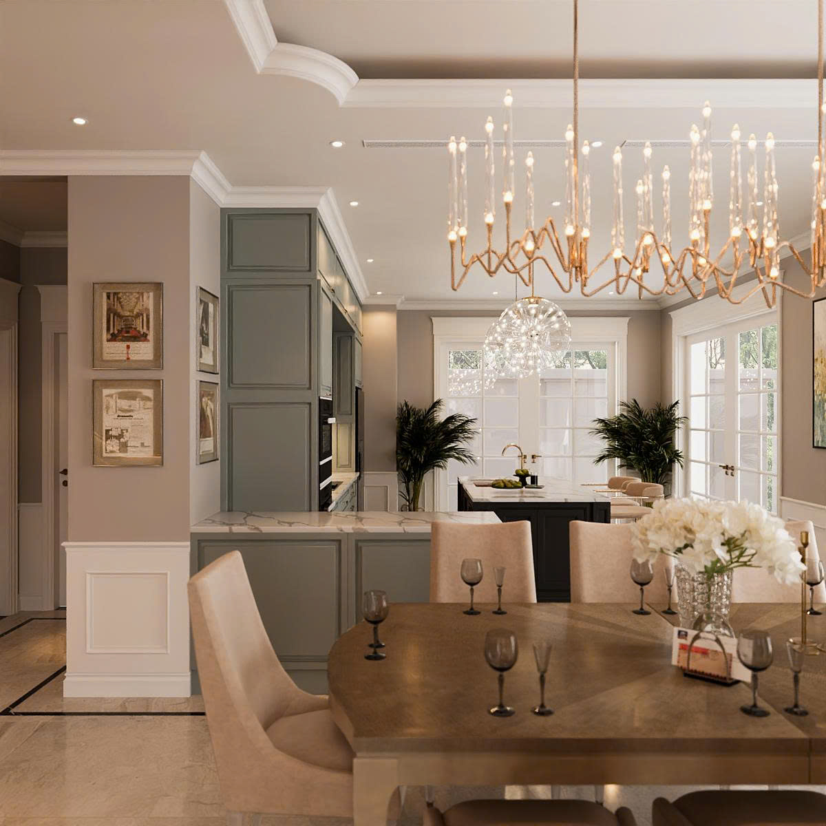 nội thất biệt thự song lập Vinhomes Marina