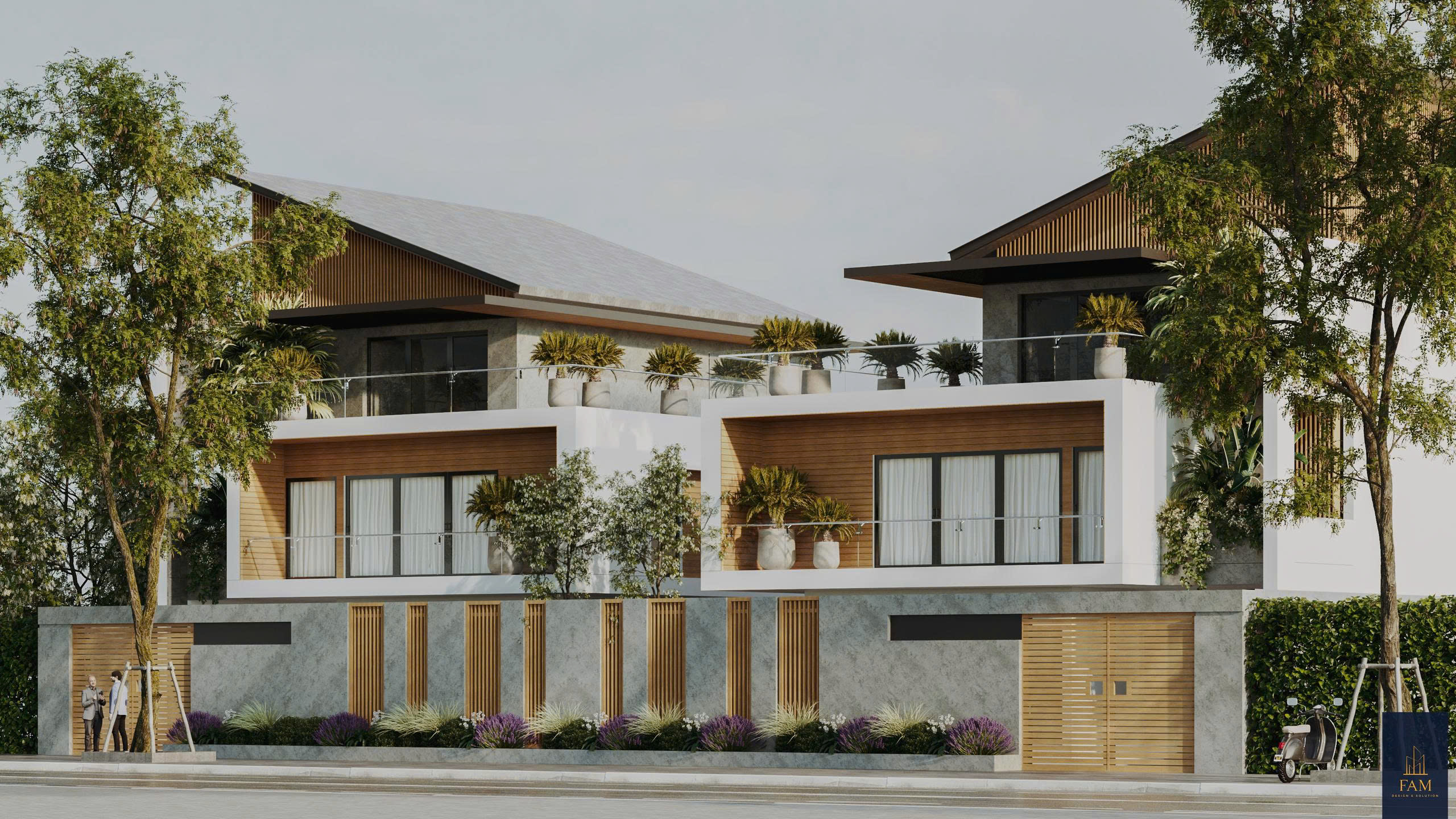 Biệt thự song lập anh Công Móng Cái