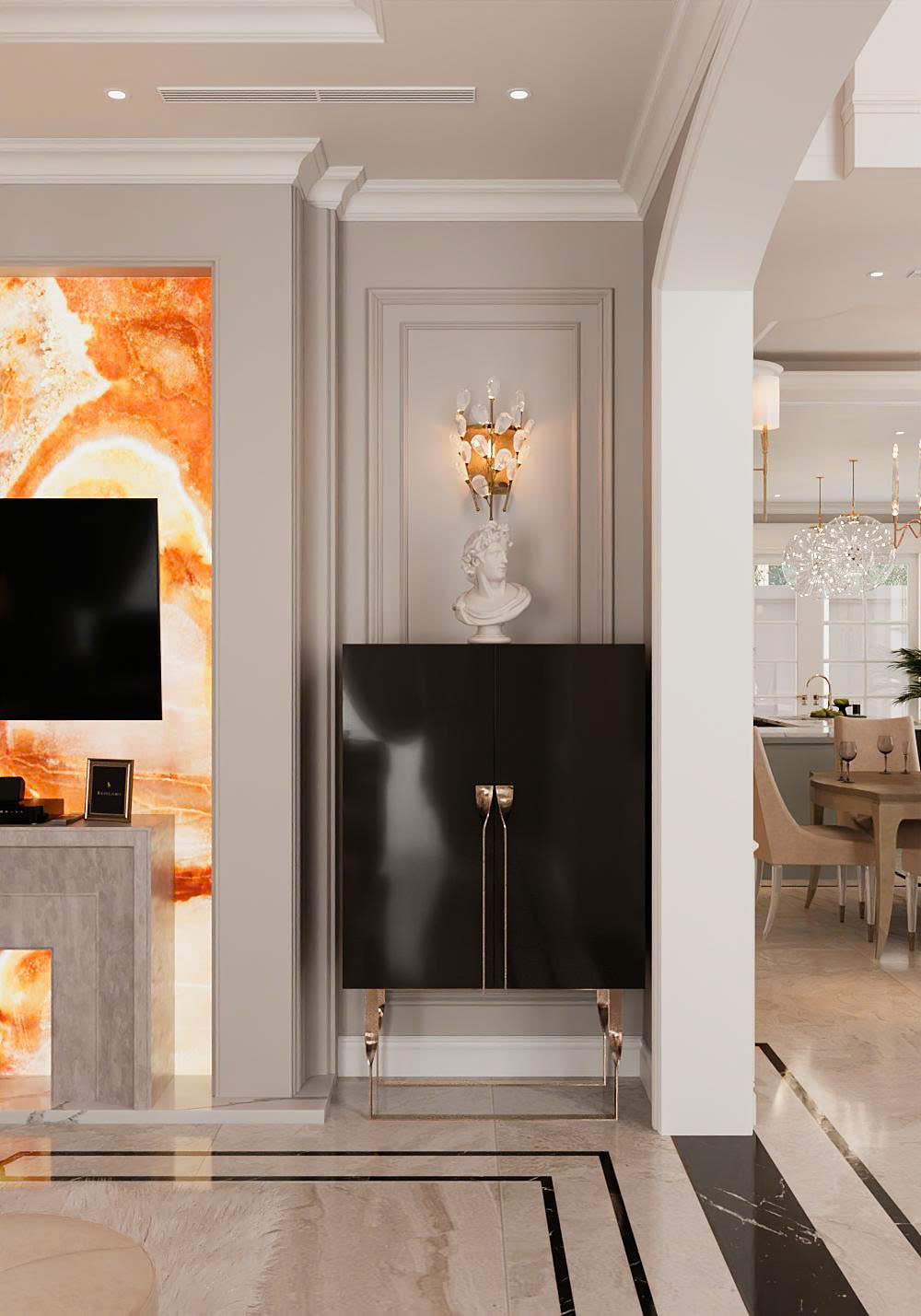 nội thất biệt thự song lập Vinhomes Marina