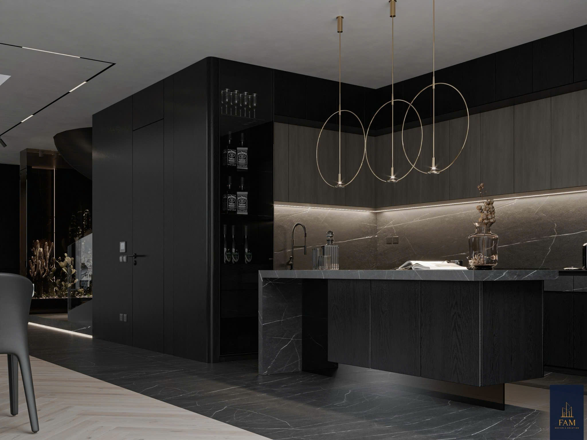 nội thất chung cư Sky Villa Diamond Crown