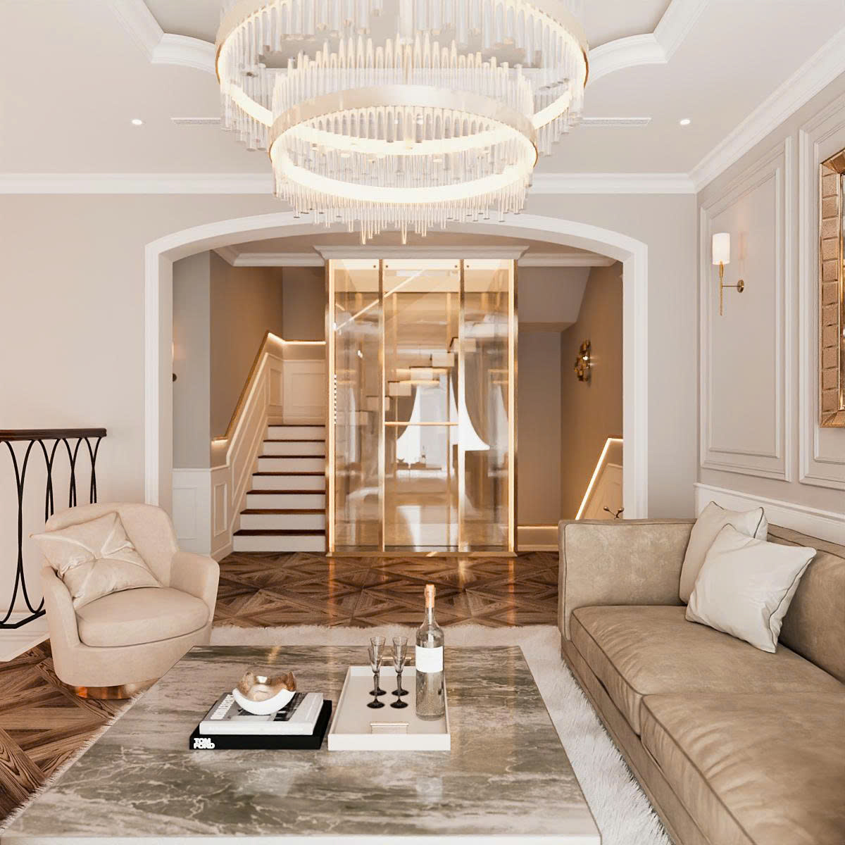 nội thất biệt thự song lập Vinhomes Marina