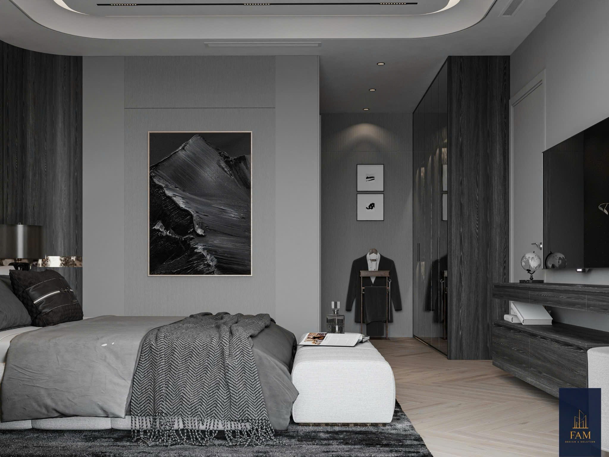 nội thất chung cư Sky Villa Diamond Crown